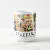 Modernes BEST STEPDAD ALLER 3 Fotos Personalisiert Kaffeetasse (Mittel)