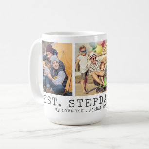 Modernes BEST STEPDAD ALLER 3 Fotos Personalisiert Kaffeetasse