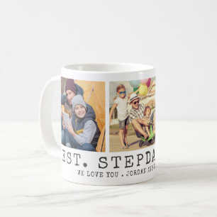 Modernes BEST STEPDAD ALLER 3 Fotos Personalisiert Kaffeetasse