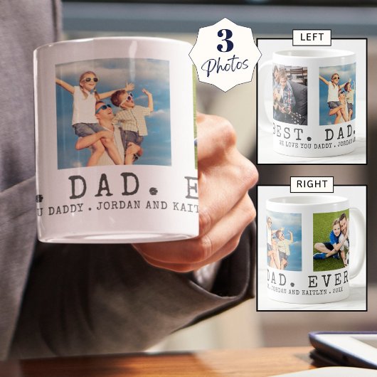 Modernes BEST VATER EVER Foto Personalisiert Kaffeetasse