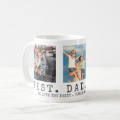 Modernes BEST VATER EVER Foto Personalisiert Kaffeetasse (Vorderseite Links)
