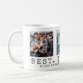 Modernes BEST VATER EVER Foto Personalisiert Kaffeetasse (Links)