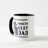 Modernes Best Vater Foto Tasse (Vorderseite Links)