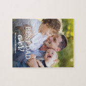 Modernes Best Vater je Custom Foto Geschenk Puzzle (Horizontal)