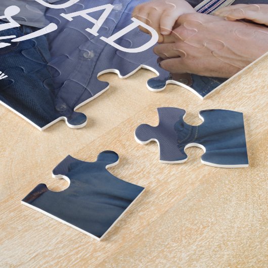 Modernes Best Vater je Custom Foto Geschenk Puzzle (Seite)