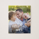 Modernes Best Vater je Custom Foto Geschenk Puzzle<br><div class="desc">Erschaffen Sie ein herzliches und einzigartiges Geschenk mit diesem modernen Typografie "Best Vater Ever" Custom Foto Puzzle. Personalisieren Sie es mit Ihrem Lieblings-Foto zu feiern Papa am Vatertag, seinen Geburtstag, oder nur weil. Ein lustiger und sentimentaler Sake, der Erinnerungen Stück für Stück zum Leben erweckt.</div>