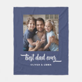 Modernes Best Vater je Foto Fleecedecke (Vorderseite)