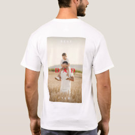 Modernes Best Vater je Portrait Vatertag Foto T-Shirt