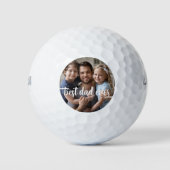 Modernes Best Vater je Script-Foto Golfball (Vorderseite)