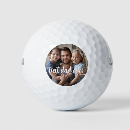 Modernes Best Vater je Script-Foto Golfball (Vorderseite)