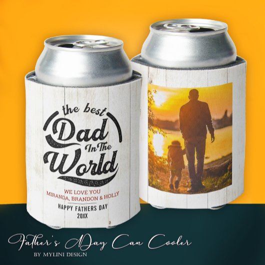 Modernes Best Vater je Vatertag Foto kühler Dosenkühler