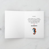 Modernes Best Vater je Vatertag Seepferd Foto Karte (Innenseite)