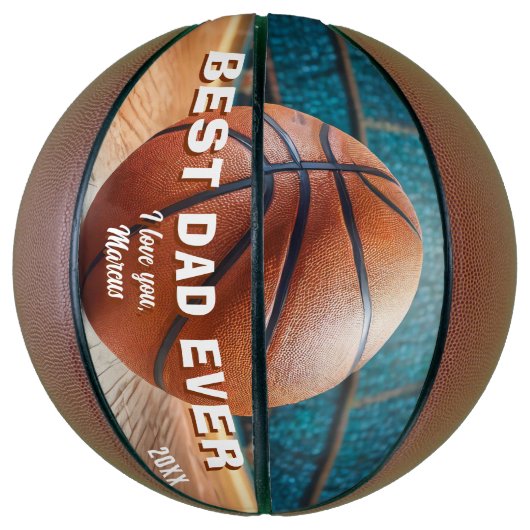 Modernes Best Vater-Pate-Image Basketball (Vertikal)