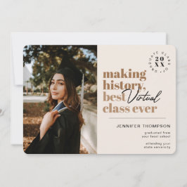 Modernes Best Virtual Class Abschluss Covid Ankündigung