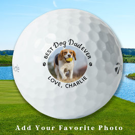 Modernes, bester DOG-VATER je Personalisiertes Fot Golfball