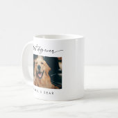 Modernes, bester Hund je Foto Handgeschriebenes Sk Kaffeetasse (Vorderseite Links)