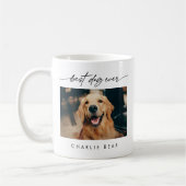 Modernes, bester Hund je Foto Handgeschriebenes Sk Kaffeetasse (Links)