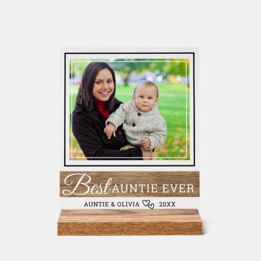 Modernes, bester Tante-und-Neid-Foto Acrylschild (Vorderseite)