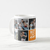 Modernes 'Bester Vater je' 9 Foto Keepake Kaffeetasse (Vorderseite Links)