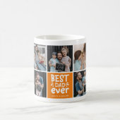 Modernes 'Bester Vater je' 9 Foto Keepake Kaffeetasse (Mittel)