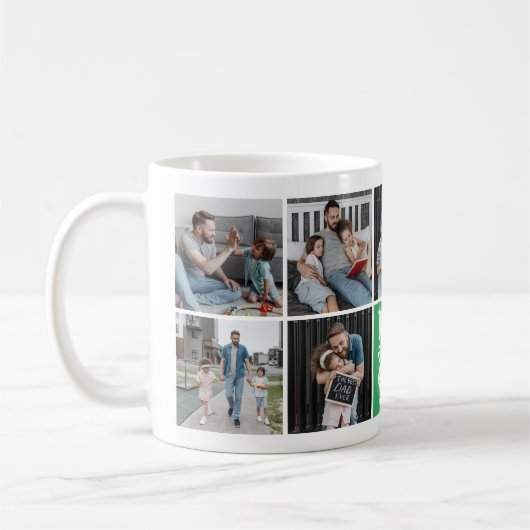 Modernes 'Bester Vater je' 9 Foto Keepake Kaffeetasse (Links)