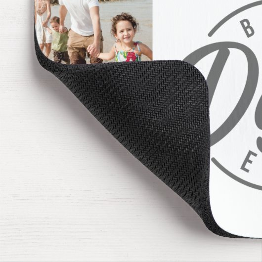 Modernes, bester Vater je Foto Collage Mouse Pad Mousepad (Ecke)