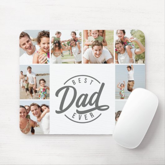 Modernes, bester Vater je Foto Collage Mouse Pad Mousepad (Mit Mouse)