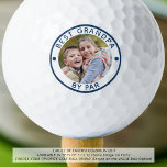 Modernes BESTES GRANDPA PAR-Foto Golfball<br><div class="desc">Erschaffen Sie einzigartige Foto-Golfbälle mit dem bearbeitbaren lustigen Golf-Sprichwort BEST GRANDPA BY PAR (oder Ihrem Titel) in Ihrer Auswahl von Text-, Dot- und Zirkel-Rahmen-Farben in EDIT (blau dargestellt) für einen besonderen Golfspieler. Macht ein lustiges und bedeutsames Geschenk für Großvater zum Geburtstag, Großeltern Tag, Vatertag oder Urlaub. HILFE: Für Hilfe bei...</div>