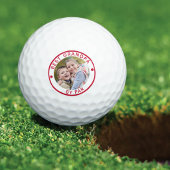 Modernes BESTES GRANDPA PAR Rotes Foto Golfball