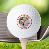 Modernes BESTES GRANDPA PAR Rotes Foto Golfball