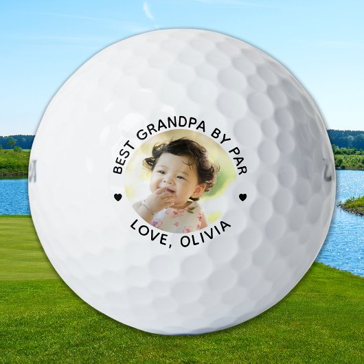 Modernes, bestes GRANDPA per Par Custom Foto Golfball
