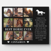 Modernes Bestes Pferd je FotoCollage & Quote Fotoplatte (Vorderseite)