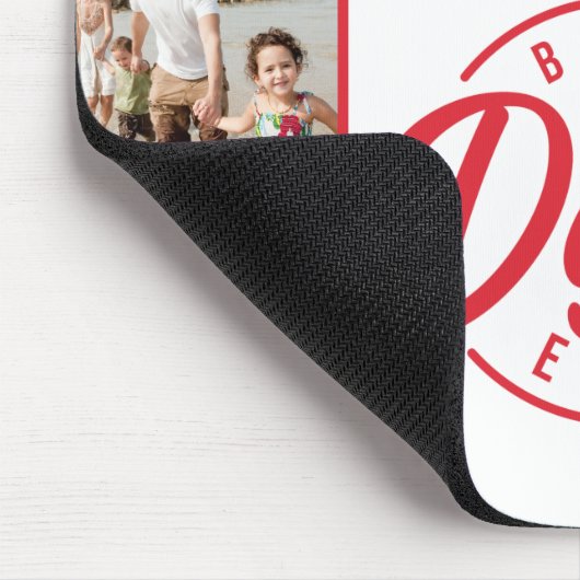 Modernes Bestes Vater je Fotomaterial Mousepad (Ecke)