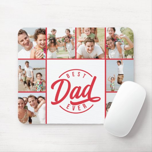 Modernes Bestes Vater je Fotomaterial Mousepad (Mit Mouse)