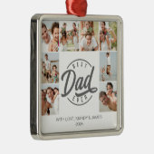 Modernes Bestes Vater je Fotomaterial Ornament Aus Metall (Rechts)