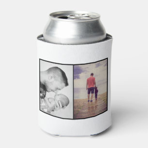 Modernes Bestes Vater je Vatertag 2 FotoCollage Dosenkühler