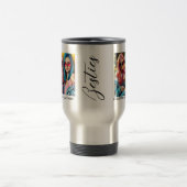 Modernes Bestie Black Script 2 Foto Reisebecher (Mittel)