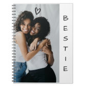 Modernes Bestie Notebook mit Minimalistischer BEST Notizblock (Vorderseite)