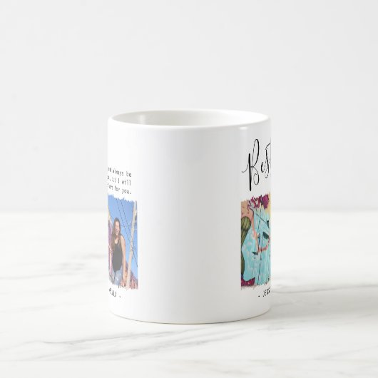 Modernes Bestie Quote Foto Personalisierte BESTE F Kaffeetasse (Mittel)