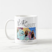 Modernes Bestie Quote Foto Personalisierte BESTE F Kaffeetasse (Links)