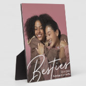 Modernes Besties Foto-Geschenk Fotoplatte (Seite)
