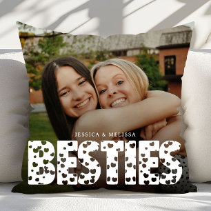 Modernes Besties Foto-Geschenk Kissen