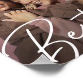 Modernes Besties Foto-Geschenk Poster (Ecke)