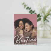 Modernes Besties Foto-Geschenk Postkarte (Stehend Vorderseite)