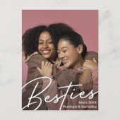 Modernes Besties Foto-Geschenk Postkarte (Vorderseite)
