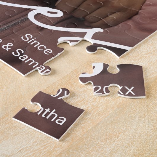 Modernes Besties Foto-Geschenk Puzzle (Seite)