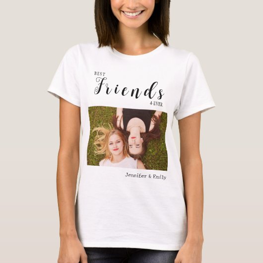Modernes Besties Foto T-Shirt - BESTE FREUNDIN T - (Vorderseite)