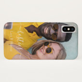 Modernes Besties Script Friends Foto Case-Mate iPhone Hülle (Rückseite (Horizontal))