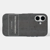 Modernes Betonweiß und dunkelgrau Case-Mate iPhone Hülle (Rückseite (Horizontal))