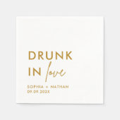 Modernes Betrunken in der Liebe Personalisierte Ho Serviette (Vorderseite)